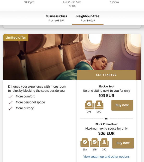 Ethihad Airways Offer